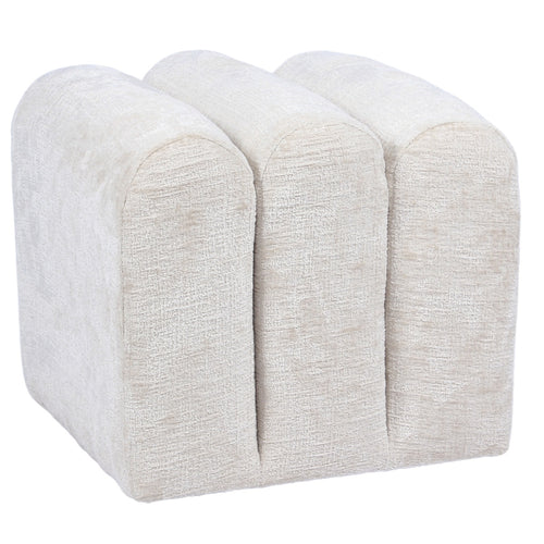 DÉJA Living Poef Lavia - Beige - Stof - 45x45x40cm