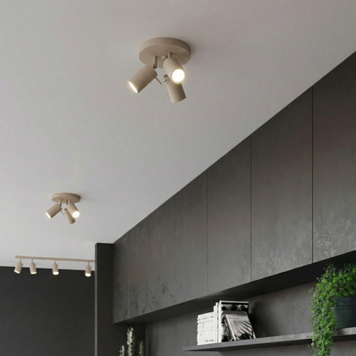 Sollux Lighting Plafondlamp RING 3P taupe - 25,7x25,7x14,5cm