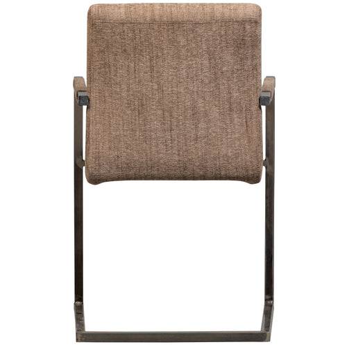 WOOOD eetkamerstoelen Bas - Geweven Stof - Bruin Melange - Set van 6