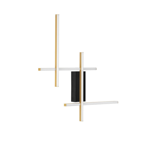 Nova Luce APECHO Geïntegreerde LED-wandlamp Sandy Black, Gold Triac dimbare LED 34W 1215lm 3200K