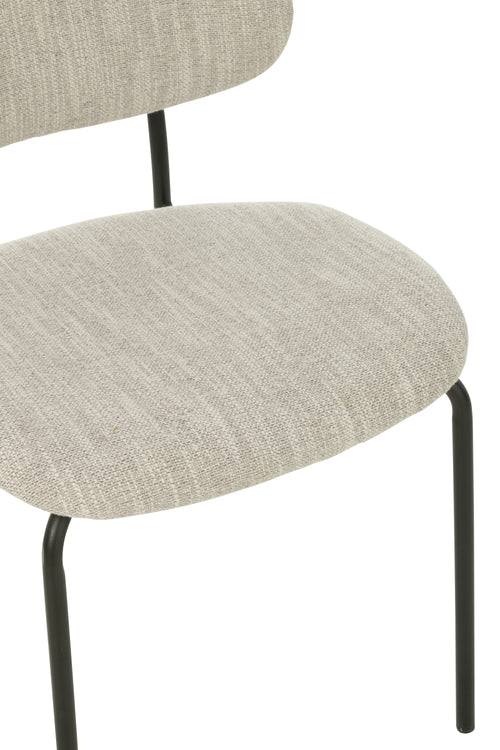 J-Line stoel - textiel/metaal - beige
