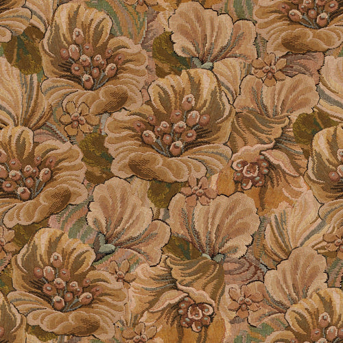 ESTAhome behang geborduurd bloemmotief beige bruin - 50 x 900 cm - 131868