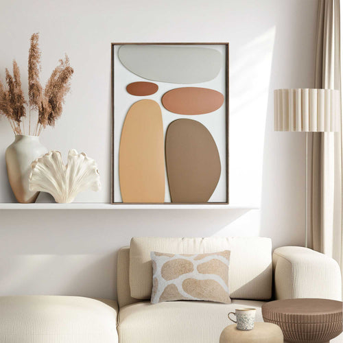 Reinders schilderij Zachte Aardetinten - 70x50cm