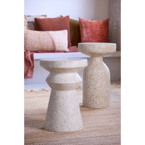 Light & Living bijzettafel Moravit - wit - Ø32cm