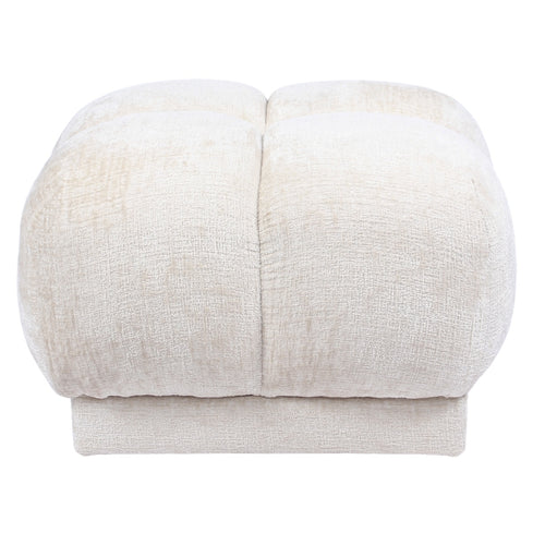 DÉJA Living Poef Timéo - Beige - Stof - 64x64x41cm - vtwonen shop