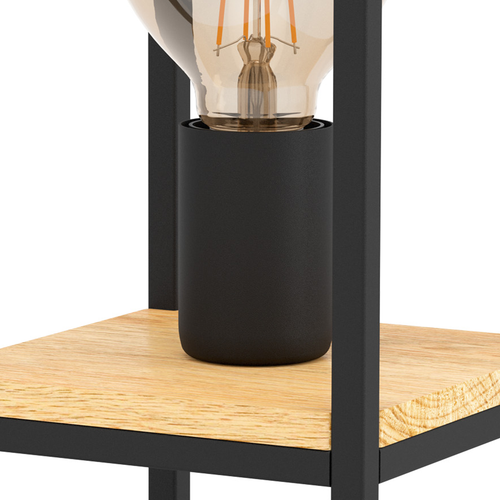 EGLO tafellamp Libertad - e27 - 35 cm - zwart/bruin