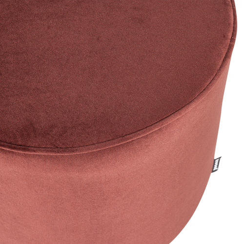 WOOOD poef hoog Sara 46xØ46 cm - Velvet - Bordeauxrood