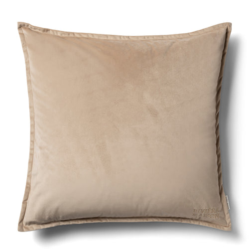 Rivièra Maison RM Velvet Pillow Cover flax 60x60 - Polyester - Flax - vtwonen shop