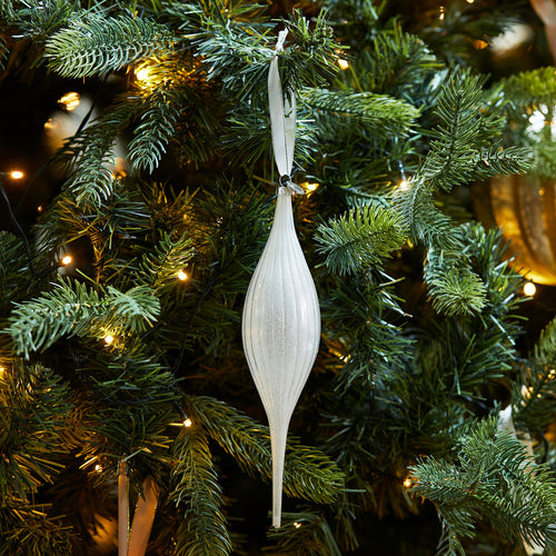 Rivièra Maison Frosty Icicle Ornament  - Glas - Wit - vtwonen shop