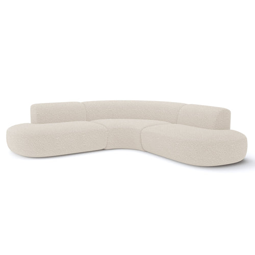 Premium Interiors - Hoekbank WONDER - bouclette crème 90cm