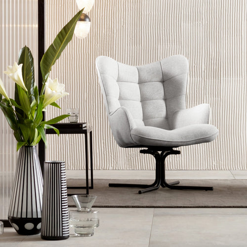 Kare Design Draaifauteuil Oscar grijs - vtwonen shop
