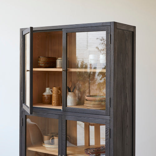 Tikamoon Servieskast in massief essenhout - Zwart - vtwonen shop