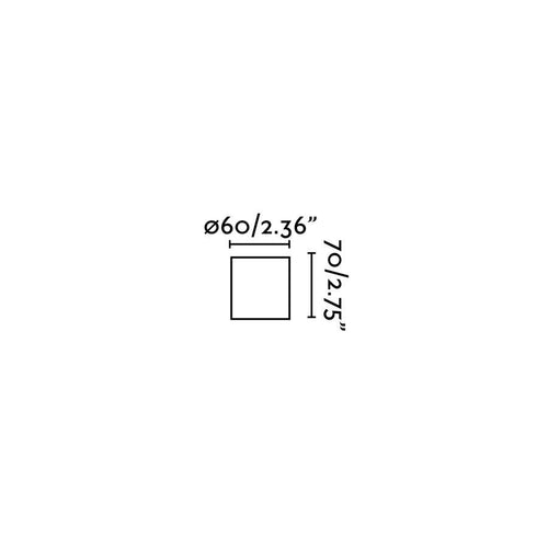 Faro Ten - 1 Licht Binnenkaars Wand- / Plafondlamp Wit, E27