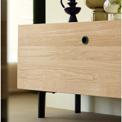 Tikamoon Massief eiken tv-meubel 160 cm - Naturel
