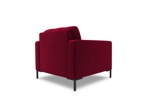 Cosmopolitan Design Fauteuil Bali flueel, rood - 96x87x75cm
