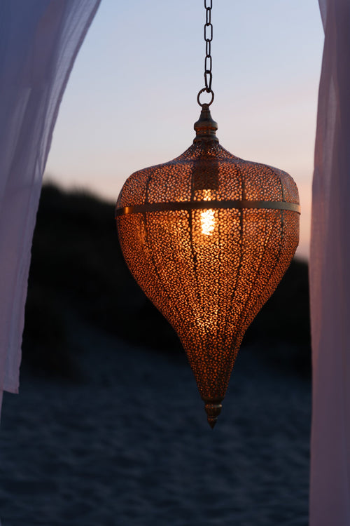 J-Line hanglamp Druppel - metaal - goud - large