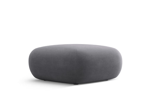 Cosmopolitan Design Poef Nolio flueel donkergrijs - 75x75x36cm