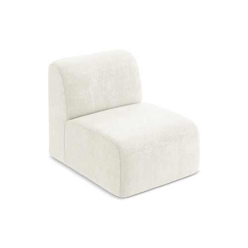 LaMiaSofa Bankmodule midden Cervo - chenille stof - wit - 70x94x75