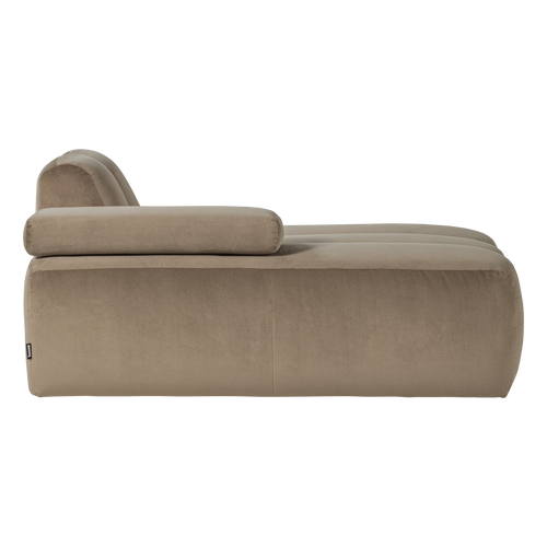 WOOOD chaise longue bank links Mojo - Velvet - Khaki - 74x124x162