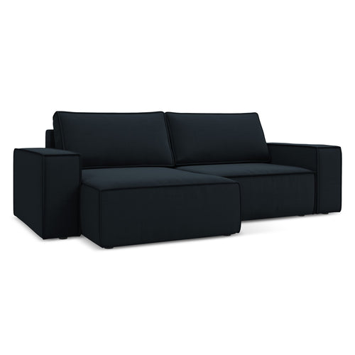 LaMiaSofa hoekbank links Livorno - velours - koningsblauw - 257x148x82