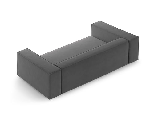 Cosmopolitan Design Bank Arendal 2-zits, flueel warm grijs - 102x180x70cm
