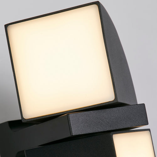 Searchlight Dakota LED Buiten Up Down Wandlamp, Zwart