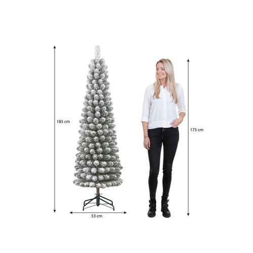 Black Box Trees Charlton Smalle Kunstkerstboom - H185 x  Ø53 cm - Groen