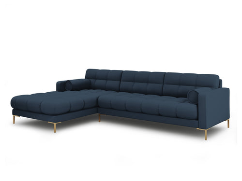 Cosmopolitan Design linker hoekbank Bali 5-zits, structurele stof, blauw - 185x293x75cm