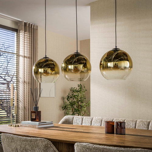 Giga Living Hanglamp Bubble Shaded - Goud Metaal - 115x30x150cm