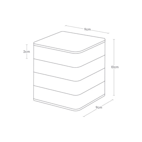Yamazaki Sieradendoos Vierkant - 4 niveaus - Tower - Wit