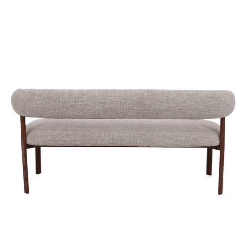 DÉJA Living Eetkamerbank Alamo - Beige/Walnoot - 200cm