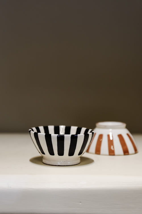 Household Hardware - Kom - Fez - Zwarte streep - S - vtwonen shop