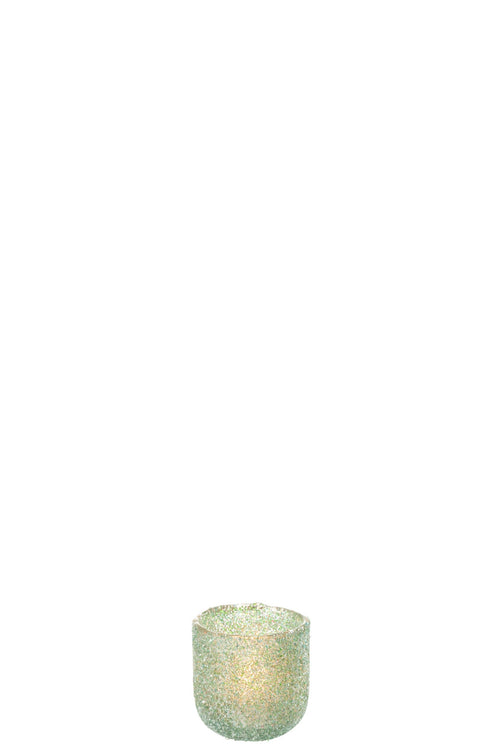 J-Line windlicht Fore - glas  - groen - small - 2 stuks