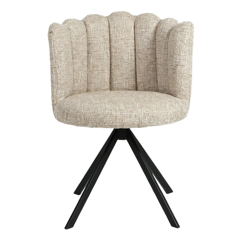 Giga Meubel Eetkamerstoel Julien - Taupe Draaibaar - Zithoogte 48cm - Set van 2