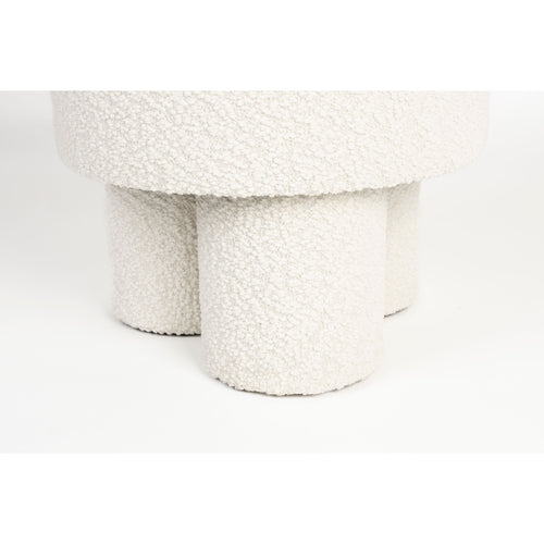 Housecraft Living Marcos Kruk/ Poef  Bouclé Wit - vtwonen shop