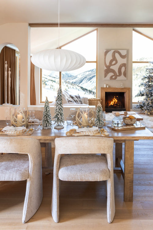 J-Line Kerstboom met sneeuw - PET - donkergroen/wit - large