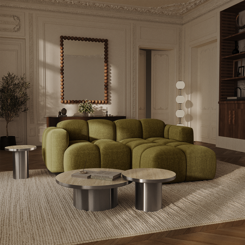 Premium Interiors - Modulaire bank MOSS - fluweel met structuur  180cm