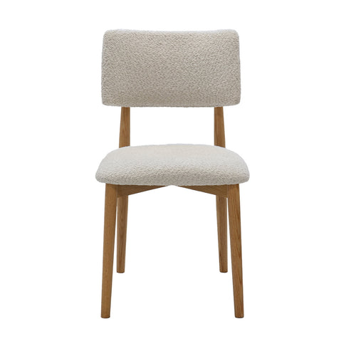 Giga Meubel Eetkamerstoel Nova - Eikenhout/Polyester - Beige - Set van 2 - vtwonen shop