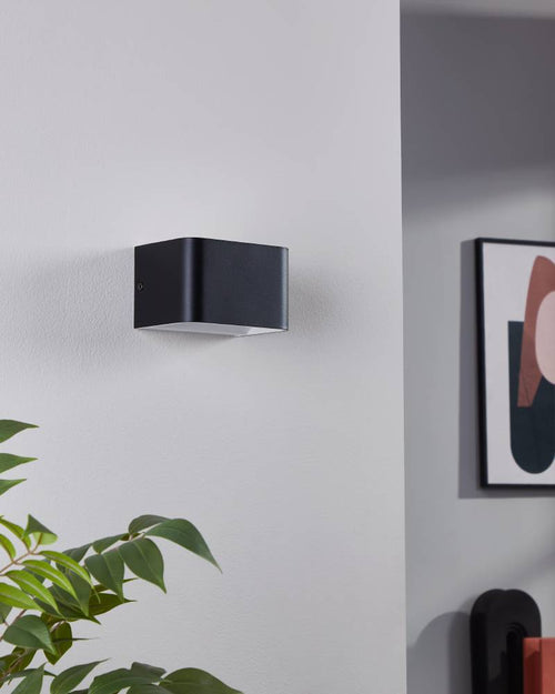 EGLO wandlamp Sania 4 - led - 13 cm - zwart/wit