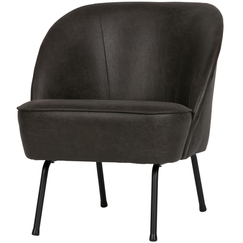 BePureHome fauteuil Vogue- Leer - Zwart - 69x57x70 - vtwonen shop