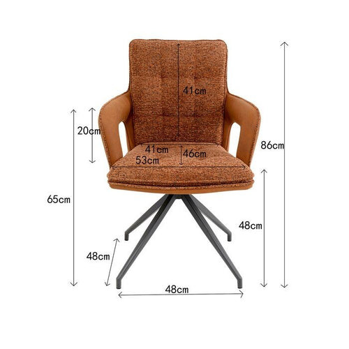 Kare Design Draaistoel met armleuningen Sandro
