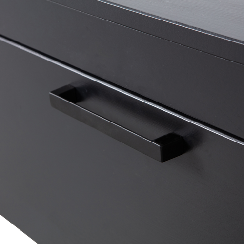 WOOOD tv-meubel Bonk - Grenen - Zwart - 45x120x40