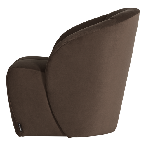 WOOOD draaifauteuil Mojo - Velvet - Bruin - 75x68x77