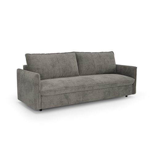 Premium Interiors - Snel uitklapbare slaapbank AVA - kruisweefsel grijs 198cm