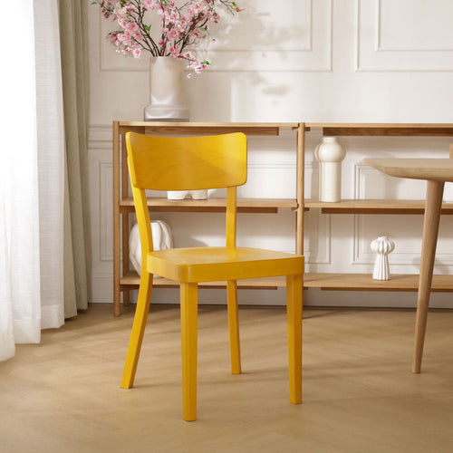 Fameg Fergus Houten Eetkamerstoel Geel - vtwonen shop