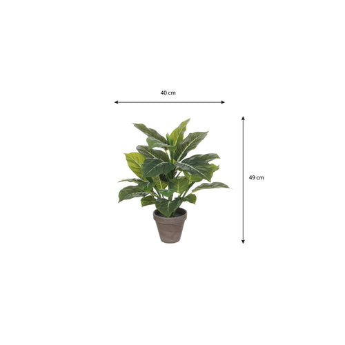 Mica Decorations Evergreen Kunstplant in Bloempot Stan - H49 x Ø40 cm - Groen