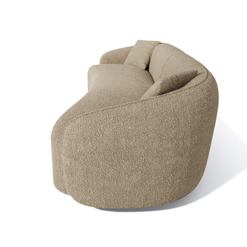 Sia Home - Rechte bank CELINE - Bouclette stof - Beige - 260cm