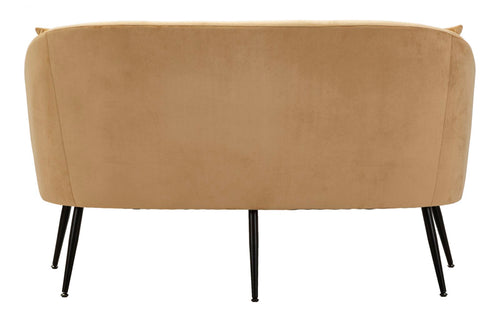 Mauro Ferretti loveseat - 137x69x79 cm - zwart/bruin