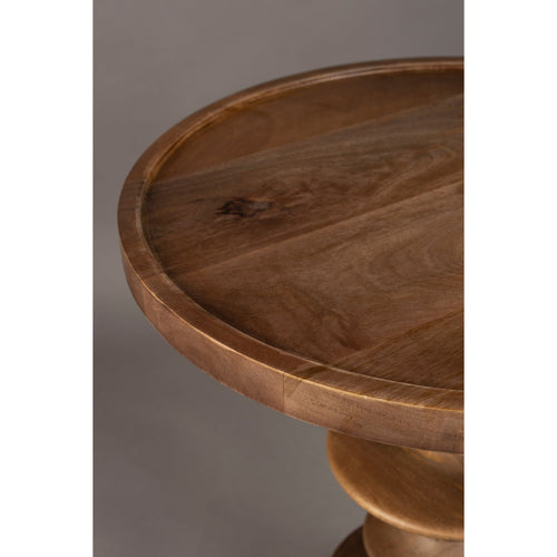 Dutchbone Cath Bijzettafel Rond 46 cm Mangohout  - Bruin - vtwonen shop