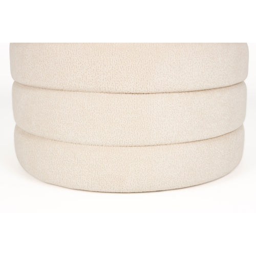Housecraft Living Zuma Poef met opbergruimte Bouclé Beige - vtwonen shop
